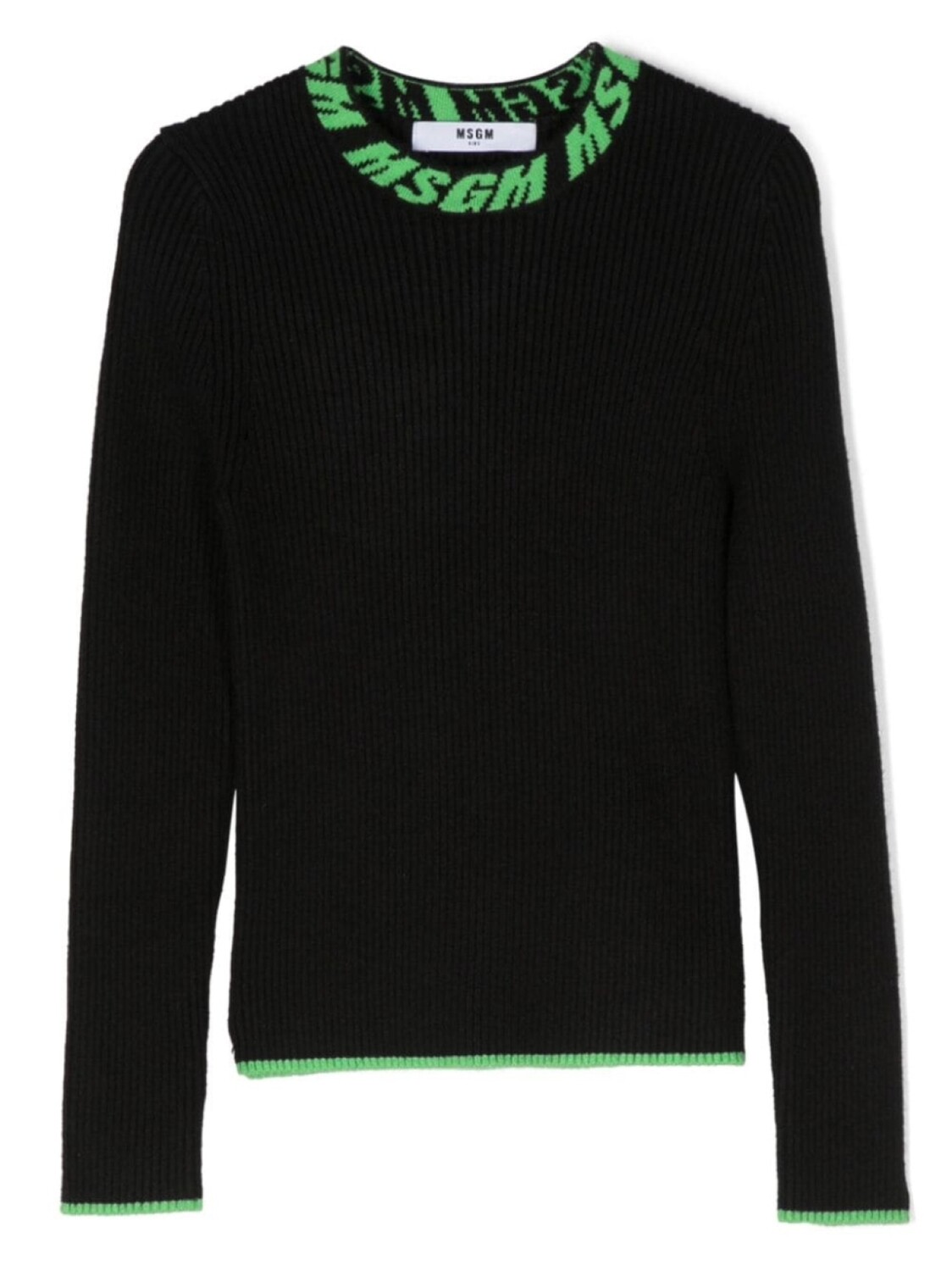 MSGM Kids джемпер вязки интарсия в рубчик, черный
MSGM Kids джемпер вязки интарсия в рубчик, черный