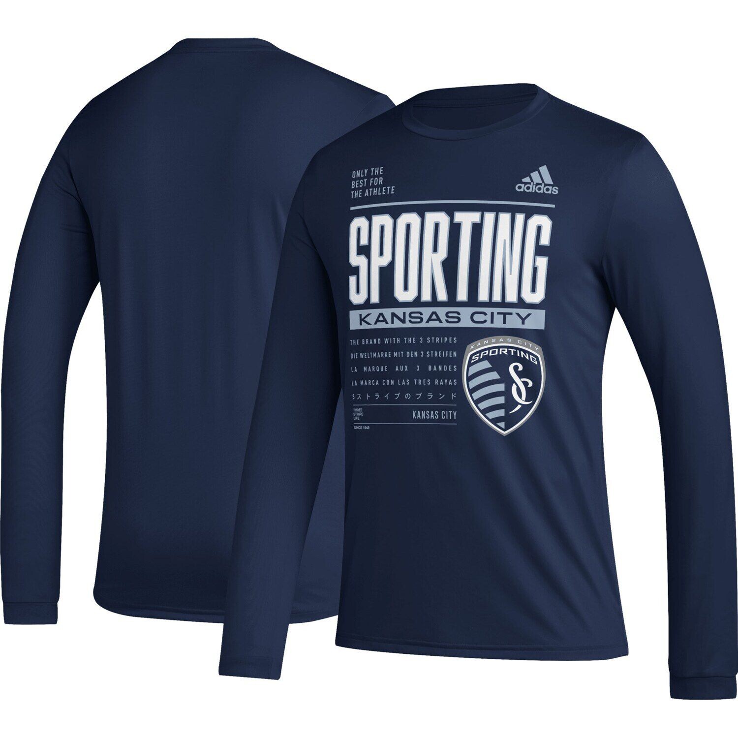 Мужская темно-синяя футболка Sporting Kansas City Club DNA с длинным рукавом adidas, Синий;черный, Мужская темно-синяя футболка Sporting Kansas City Club DNA с длинным рукавом adidas
Мужская темно-синяя футболка Sporting Kansas City Club DNA с длинным рукавом adidas, Синий;черный, Мужская темно-синяя футболка Sporting Kansas City Club DNA с длинным рукавом adidas