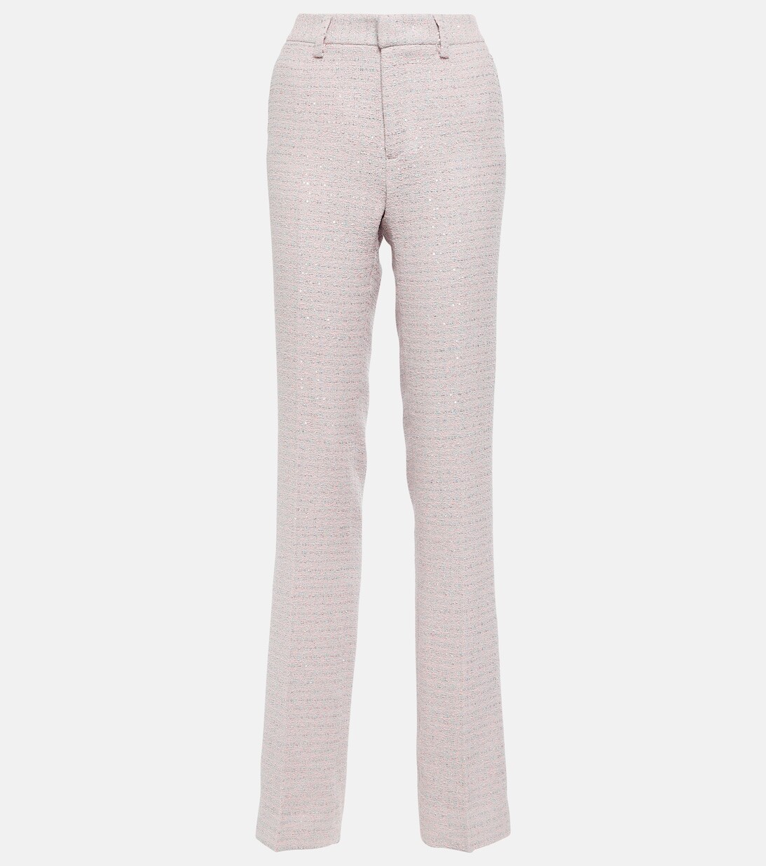 Прямые брюки средней посадки с пайетками ALESSANDRA RICH, серый 
Прямые брюки средней посадки с пайетками ALESSANDRA RICH, серый