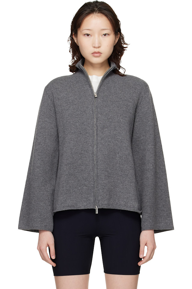 Loulou De Saison Серый кашемировый свитер Gabi на молнии
Loulou De Saison Серый кашемировый свитер Gabi на молнии