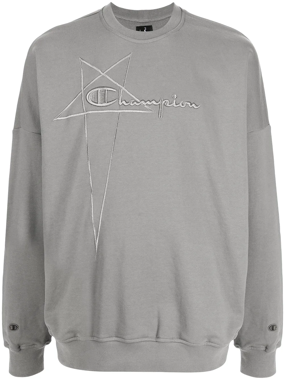 Толстовка с вышитым логотипом Rick Owens X Champion, серый
Толстовка с вышитым логотипом Rick Owens X Champion, серый