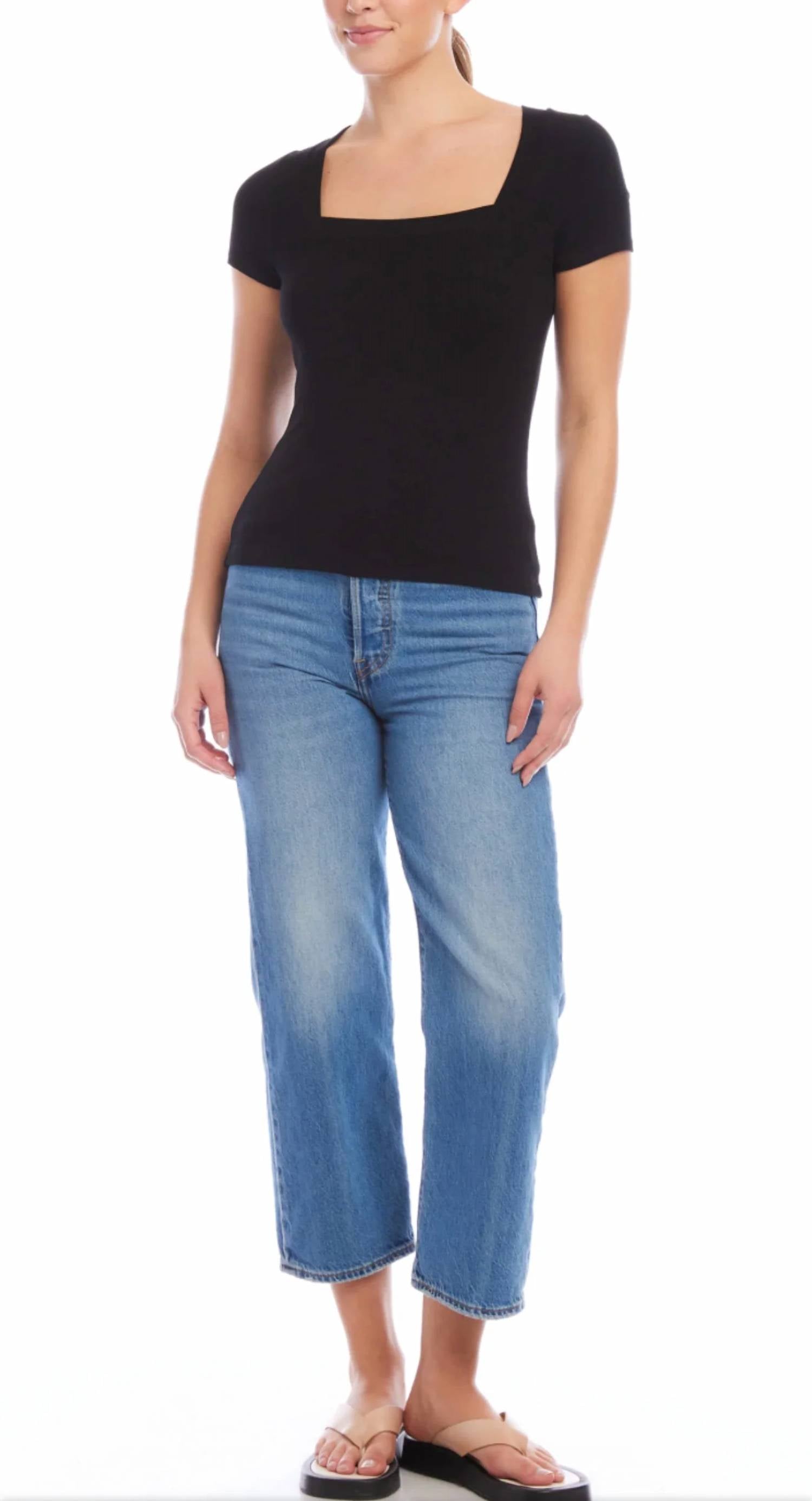 Топ Mindy с квадратным вырезом черного цвета Fifteen Twenty
Топ Mindy с квадратным вырезом черного цвета Fifteen Twenty