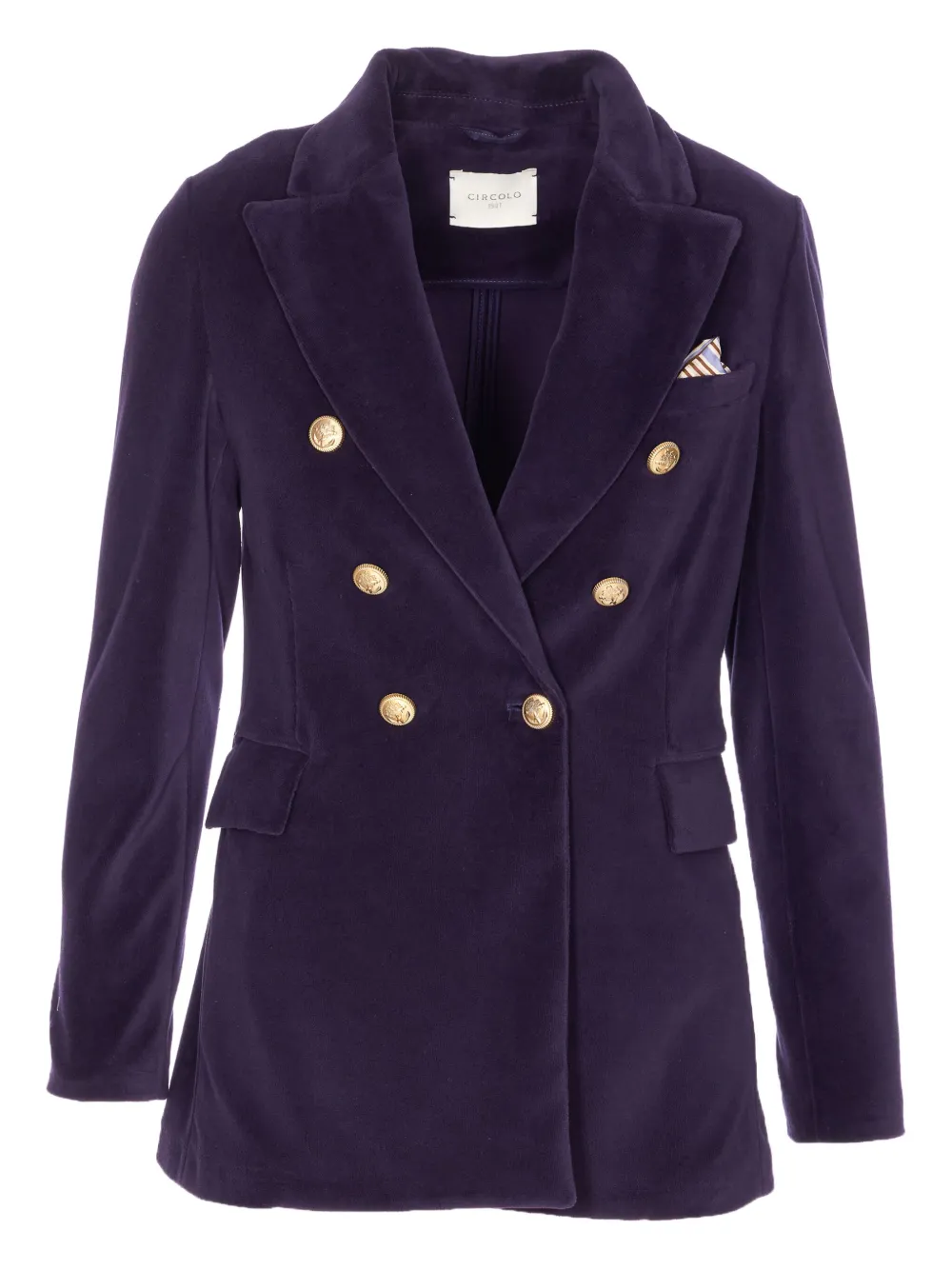 Двубортный жакет на пуговицах Circolo 1901, фиолетовый
Двубортный жакет на пуговицах Circolo 1901, фиолетовый