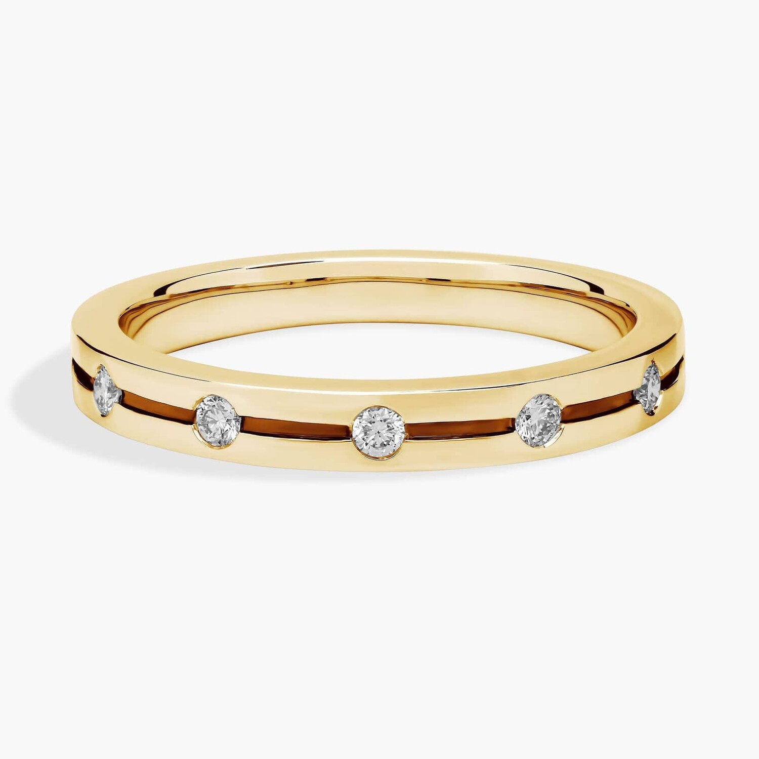 Мужское обручальное кольцо с рифлеными бриллиантами и черным родием из 14-каратного желтого золота (1/6 карата) Blue Nile
Мужское обручальное кольцо с рифлеными бриллиантами и черным родием из 14-каратного желтого золота (1/6 карата) Blue Nile