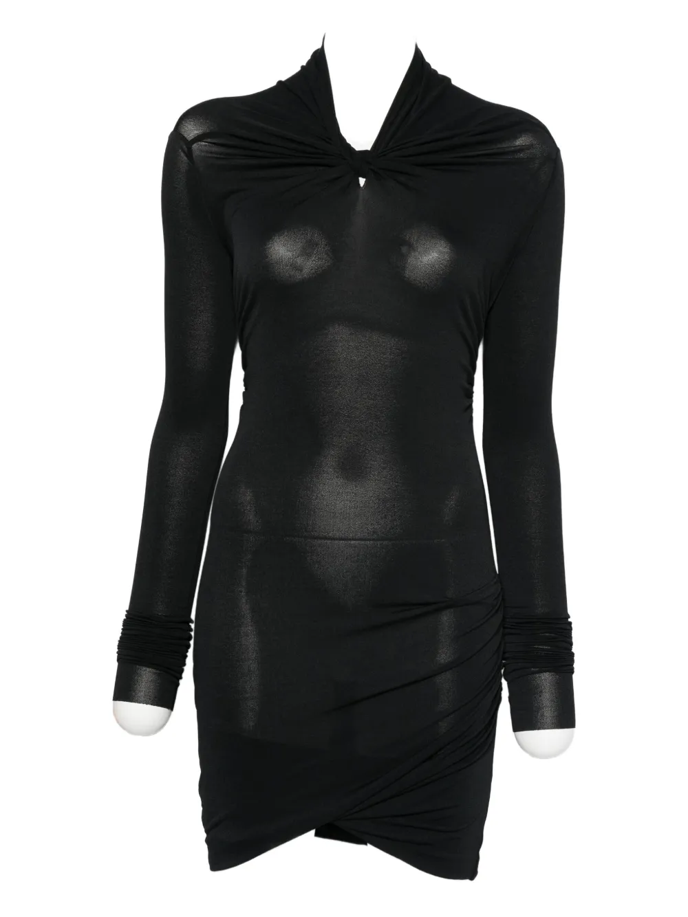 Платье с перекрученными деталями и длинными рукавами Rick Owens Lilies, черный
Платье с перекрученными деталями и длинными рукавами Rick Owens Lilies, черный