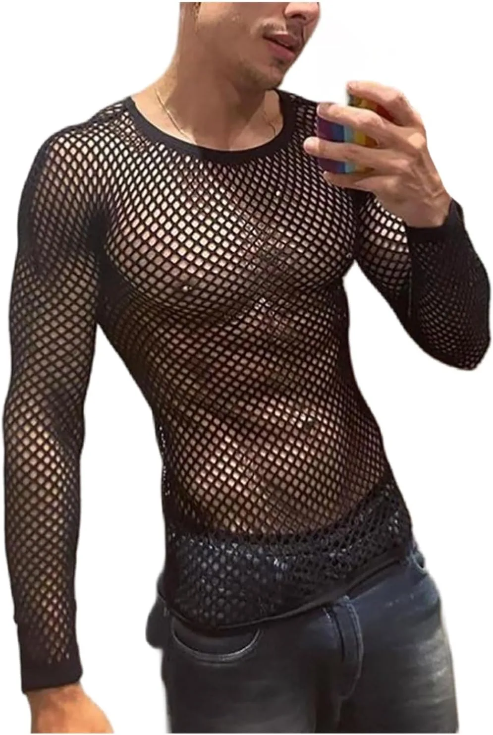 Мужская футболка с сетчатыми рукавами LVDLRAJJ
Мужская футболка с сетчатыми рукавами LVDLRAJJ