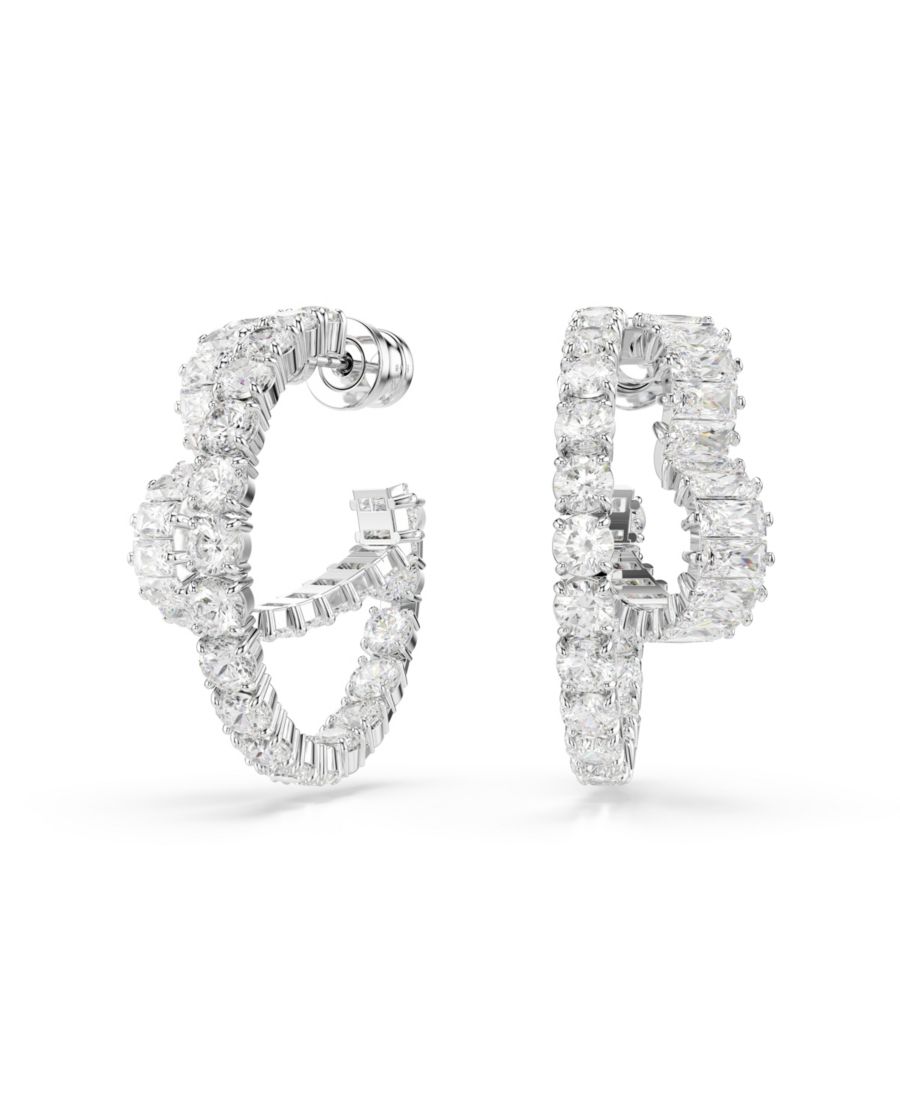 Серьги-кольца Matrix Mixed Cuts в форме сердца, белые, с родиевым покрытием Swarovski, Clear, Silver
Серьги-кольца Matrix Mixed Cuts в форме сердца, белые, с родиевым покрытием Swarovski, Clear, Silver