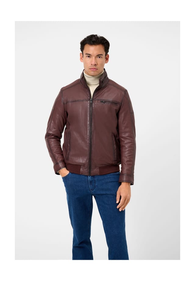 Кожаная куртка Ricma в стиле блузона с воротником-стойкой Ricano, коричневый
Кожаная куртка Ricma в стиле блузона с воротником-стойкой Ricano, коричневый