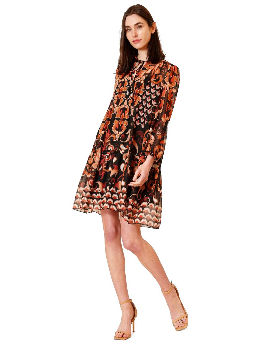 Женское короткое платье-трапеция julia jordan, Black/Orange
Женское короткое платье-трапеция julia jordan, Black/Orange