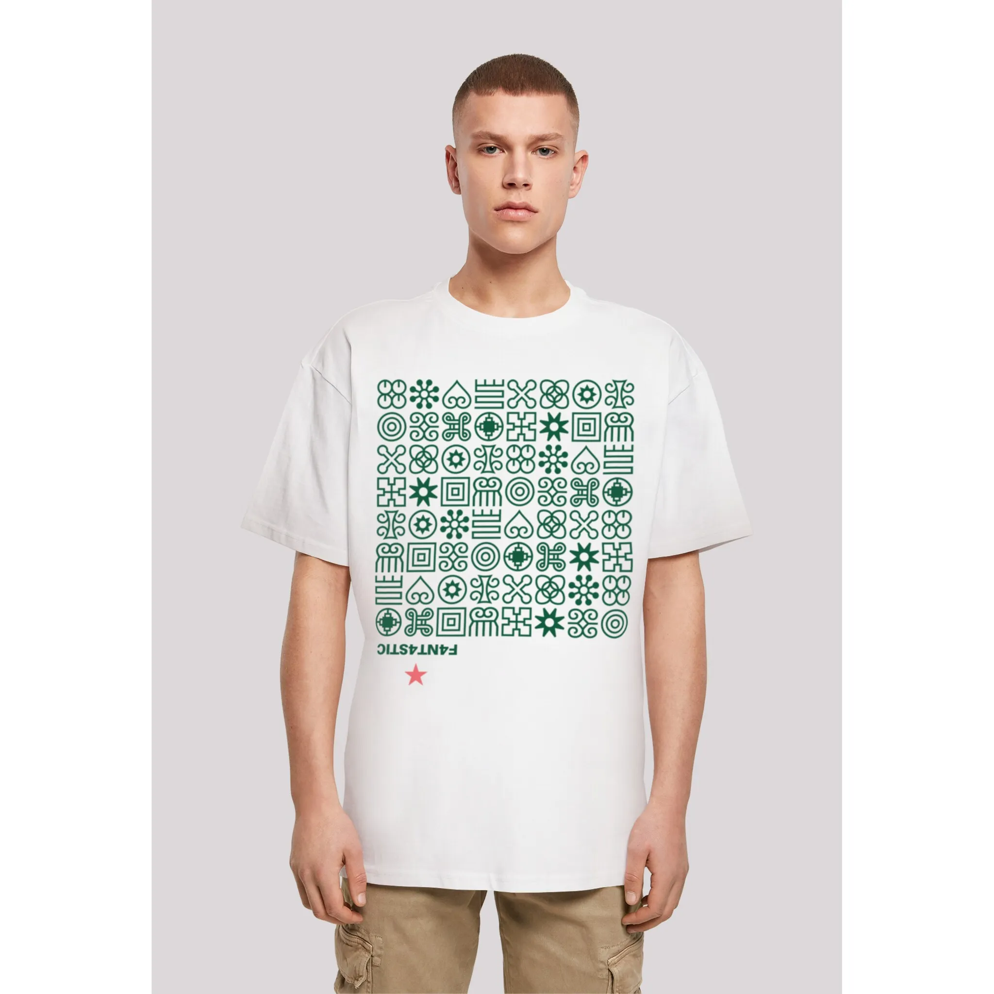 Футболка F4NT4STIC "Зеленые символы с узором", принт, белый
Футболка F4NT4STIC "Зеленые символы с узором", принт, белый