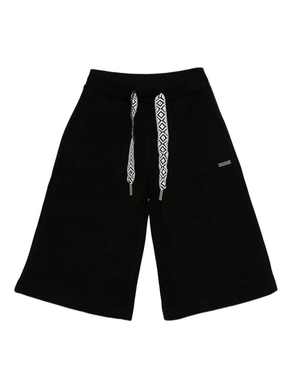 Шорты с узорчатыми карманами и завязками Monnalisa, черный
Шорты с узорчатыми карманами и завязками Monnalisa, черный