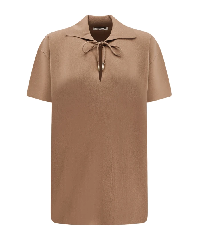 Рубашка-Поло из вискозы верблюжьего цвета Max Mara, коричневый
Рубашка-Поло из вискозы верблюжьего цвета Max Mara, коричневый
