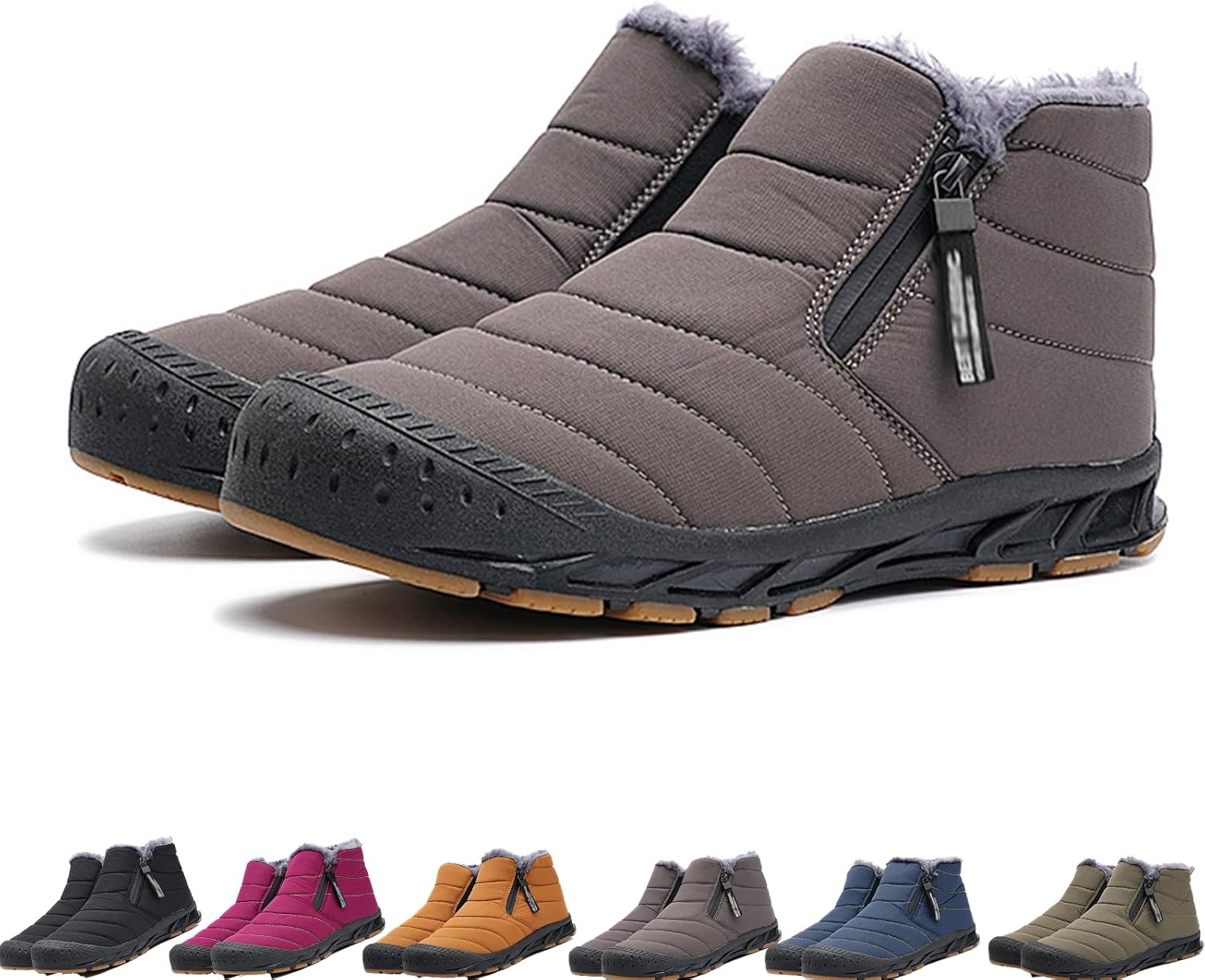 Зимние ботинки для мужчин и женщин, водонепроницаемые, с меховой подкладкой, теплые укороченные сапоги с молнией, удобные для прогулок на улице Generic, серый
Зимние ботинки для мужчин и женщин, водонепроницаемые, с меховой подкладкой, теплые укороченные сапоги с молнией, удобные для прогулок на улице Generic, серый