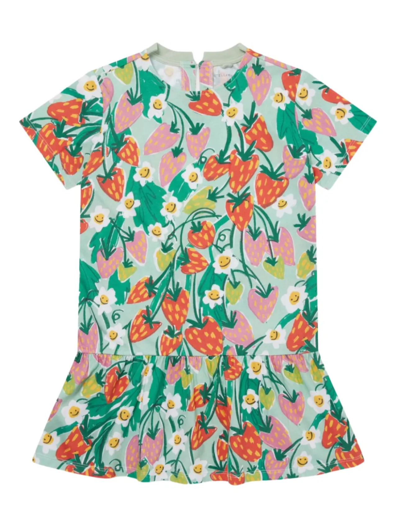 Платье Stella McCartney Kids с короткими рукавами и принтом клубники, зеленый
Платье Stella McCartney Kids с короткими рукавами и принтом клубники, зеленый