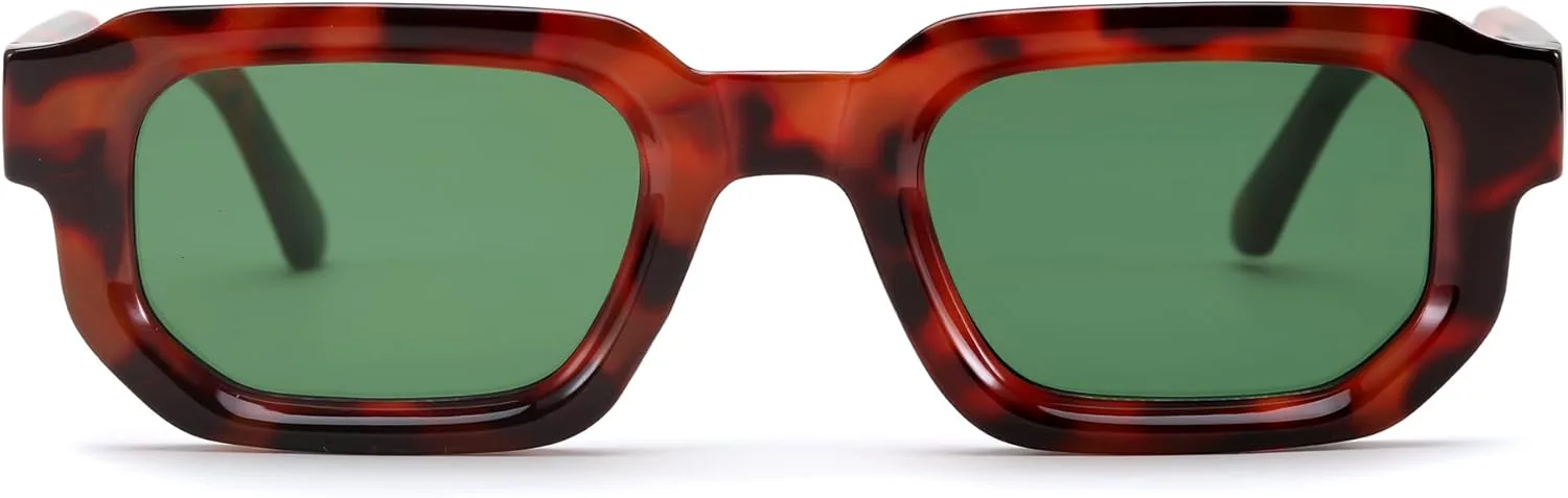 Солнцезащитные очки FEISEDY Retro Small Rectangle Sunglasses для женщин и мужчин, модные, с толстой квадратной оправой, B0202, Tortoise Frame & Green Lens
Солнцезащитные очки FEISEDY Retro Small Rectangle Sunglasses для женщин и мужчин, модные, с толстой квадратной оправой, B0202, Tortoise Frame & Green Lens