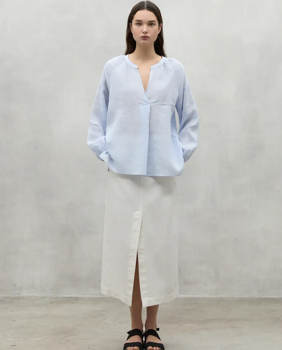 Женская блузка с длинными рукавами и складкой спереди Ecoalf, синий
Женская блузка с длинными рукавами и складкой спереди Ecoalf, синий