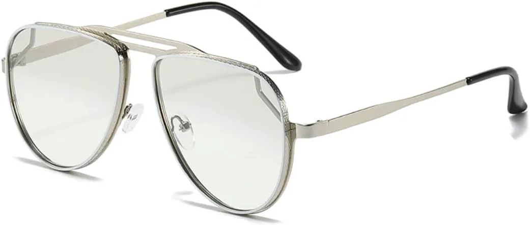 Ретро металлические солнцезащитные очки для женщин, модные, с градиентным зеркальным покрытием, защита от УФ-излучения UV400 для мужчин TOIPASTN, Silver Light Gray
Ретро металлические солнцезащитные очки для женщин, модные, с градиентным зеркальным покрытием, защита от УФ-излучения UV400 для мужчин TOIPASTN, Silver Light Gray