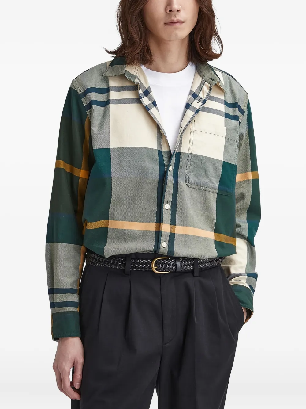 Рубашка в клетку с накладными карманами Barbour, зеленый
Рубашка в клетку с накладными карманами Barbour, зеленый
