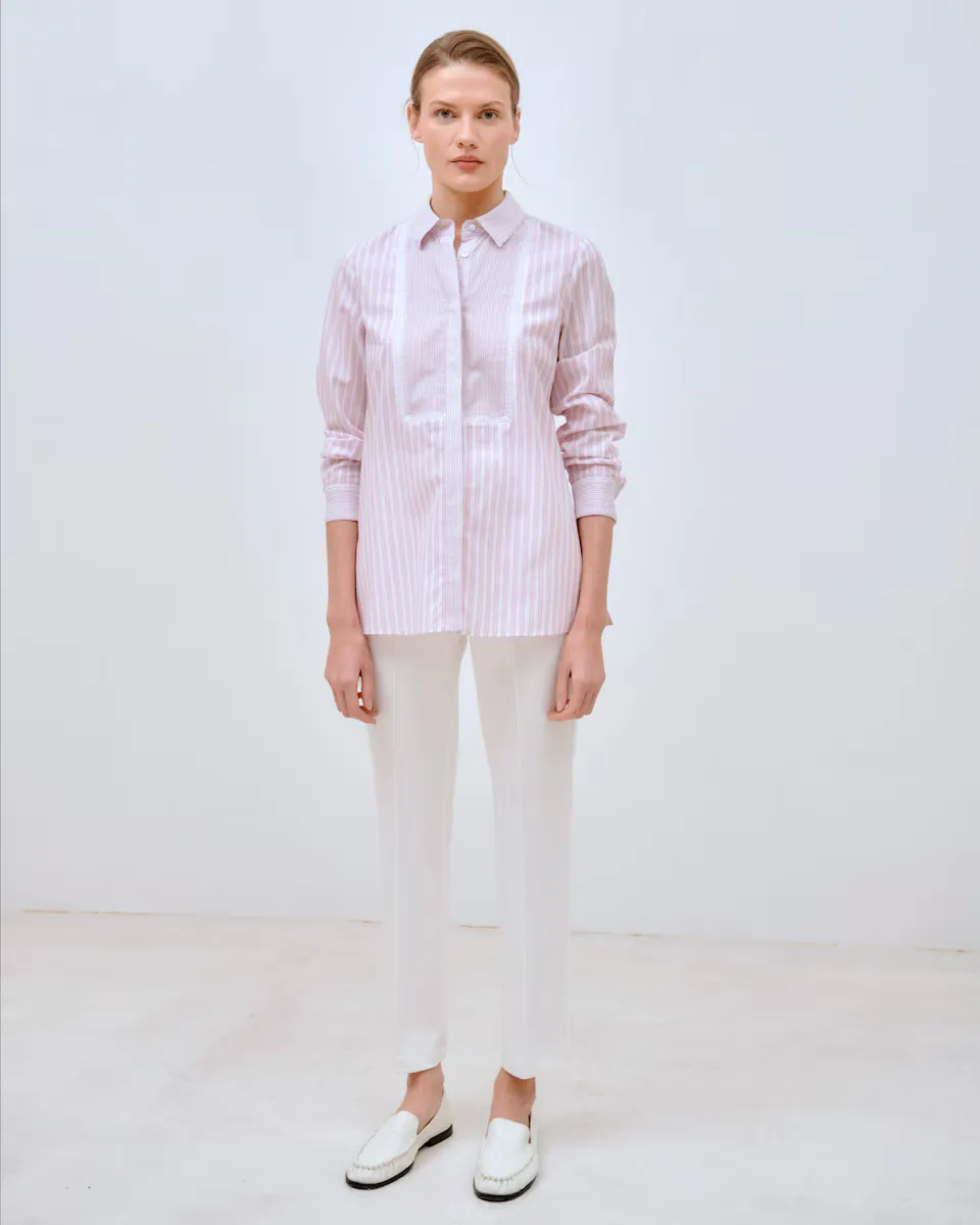 Женская рубашка в полоску с длинными рукавами Lasserre, розовый
Женская рубашка в полоску с длинными рукавами Lasserre, розовый