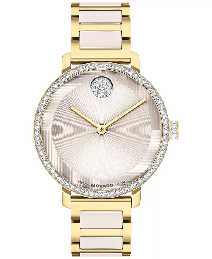 Женские часы Bold Evolution 2.0, кварцевые, из стали, светло-золотистого цвета, серо-коричневого цвета, керамика, 34 мм Movado
Женские часы Bold Evolution 2.0, кварцевые, из стали, светло-золотистого цвета, серо-коричневого цвета, керамика, 34 мм Movado