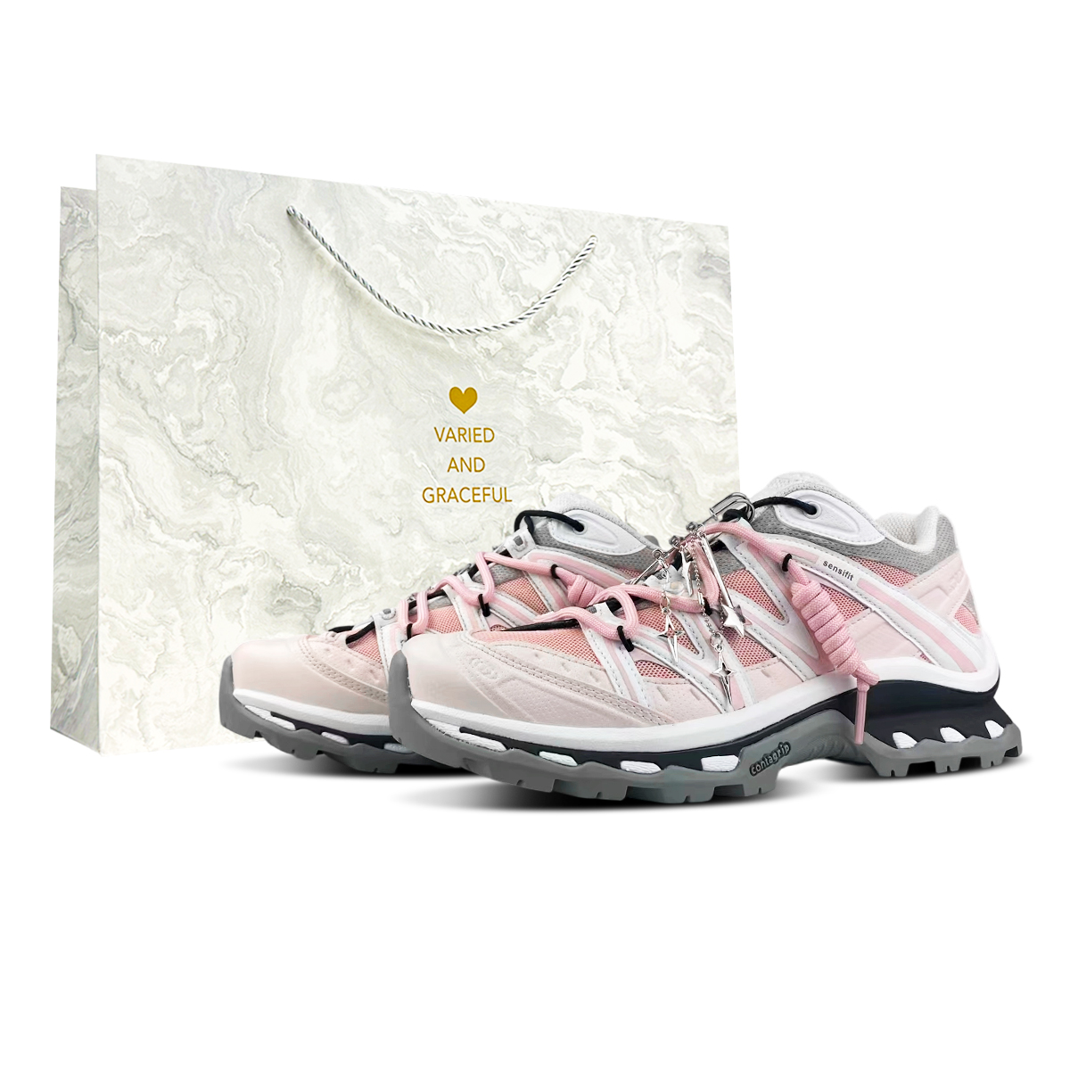 XT Quest Водонепроницаемые и дышащие кроссовки для альпинизма и походов с амортизацией, низкие, Unisex SALOMON, розовый mist guan shan-shopping bag
XT Quest Водонепроницаемые и дышащие кроссовки для альпинизма и походов с амортизацией, низкие, Unisex SALOMON, розовый mist guan shan-shopping bag