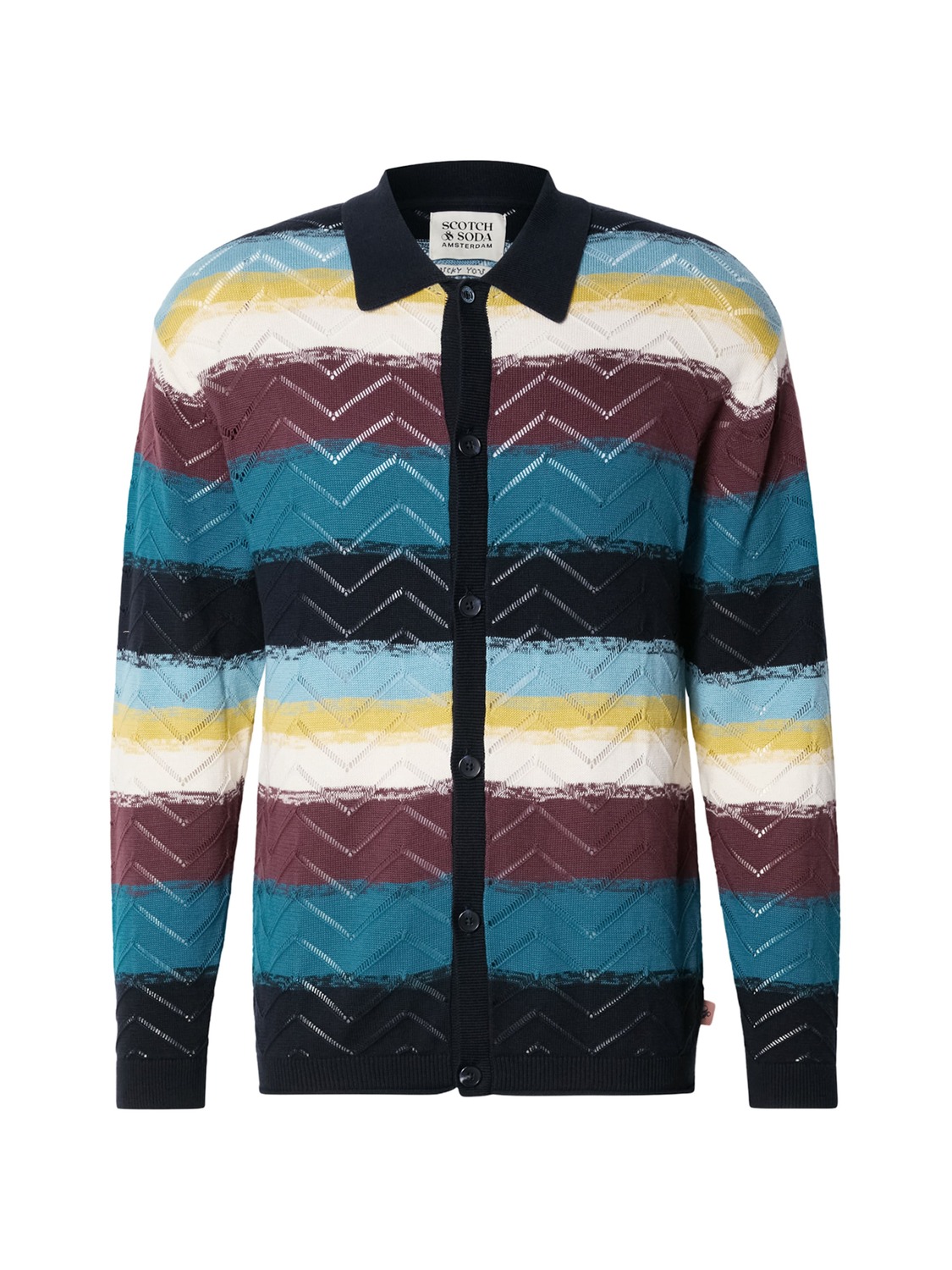 SCOTCH & SODA Вязаный кардиган в морском синем
SCOTCH & SODA Вязаный кардиган в морском синем