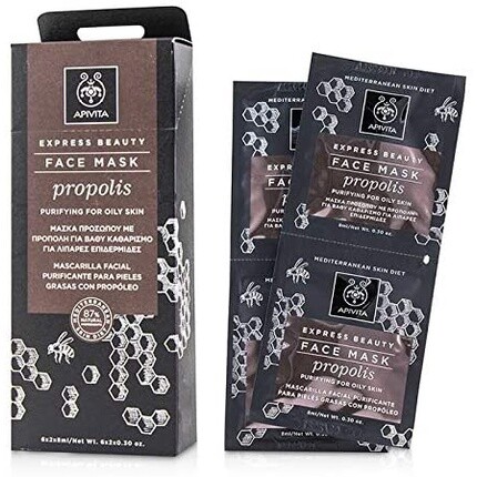 Экспресс-маска красоты для молодой жирной кожи с прополисом, 6х2х8мл Apivita
Экспресс-маска красоты для молодой жирной кожи с прополисом, 6х2х8мл Apivita