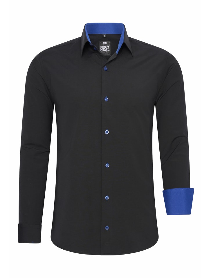 Рубашка делового покроя, облегающая, из высококачественного хлопка-стрейч, черного цвета / Sax Rusty Neal
Рубашка делового покроя, облегающая, из высококачественного хлопка-стрейч, черного цвета / Sax Rusty Neal
