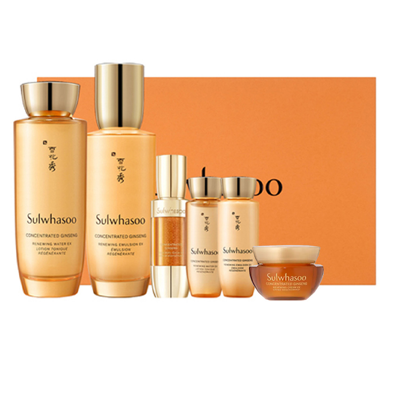 Royal Time Ginseng набор для ухода за кожей увлажняющий, питающий и гидратирующий комплект из 6 предметов Sulwhasoo
Royal Time Ginseng набор для ухода за кожей увлажняющий, питающий и гидратирующий комплект из 6 предметов Sulwhasoo