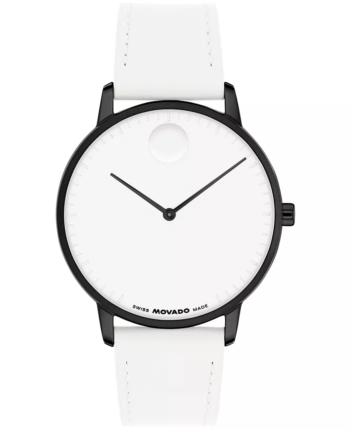 Унисекс часы Face Swiss Quartz с белым кожаным ремешком, 39mm Movado
Унисекс часы Face Swiss Quartz с белым кожаным ремешком, 39mm Movado