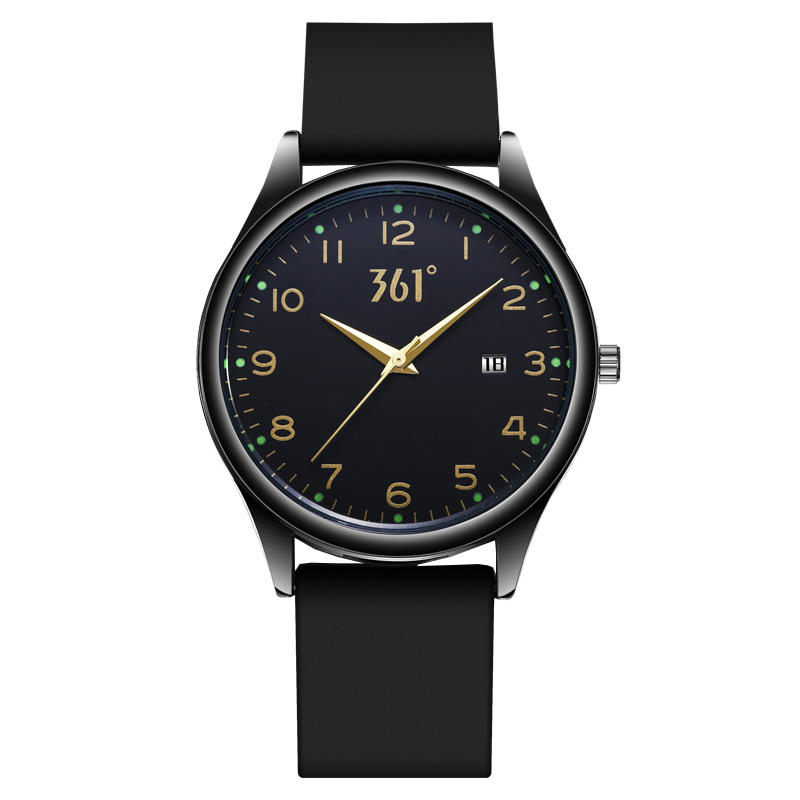 361° Часы с кварцевым механизмом и силиконовым ремешком, унисекс, черный циферблат
361° Часы с кварцевым механизмом и силиконовым ремешком, унисекс, черный циферблат