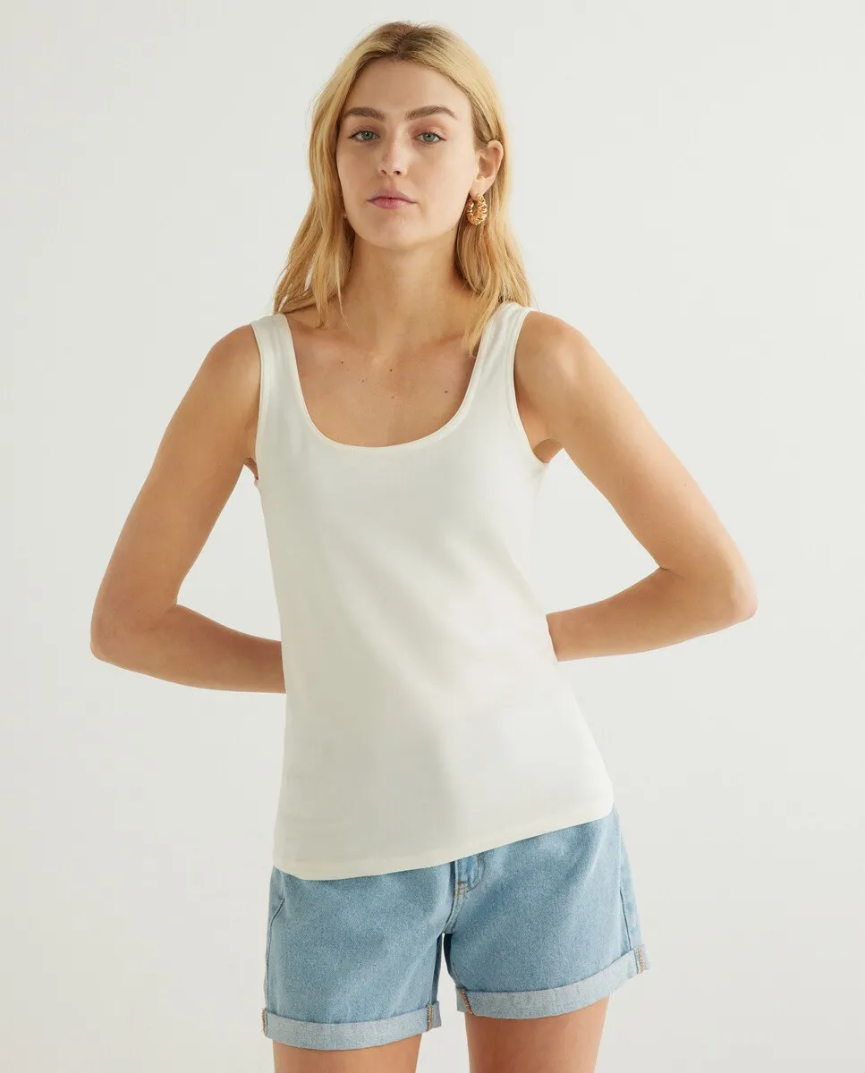 Женская футболка на бретелях с круглым вырезом Guitare, цвет Crudo 
Женская футболка на бретелях с круглым вырезом Guitare, цвет Crudo