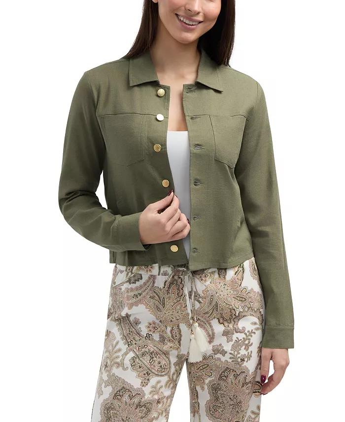 Женская куртка из льняной смеси Ellen Tracy, зеленый
Женская куртка из льняной смеси Ellen Tracy, зеленый