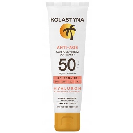 Солнцезащитный антивозрастной крем для лица Spf 50 - 50 мл Kolastyna
Солнцезащитный антивозрастной крем для лица Spf 50 - 50 мл Kolastyna