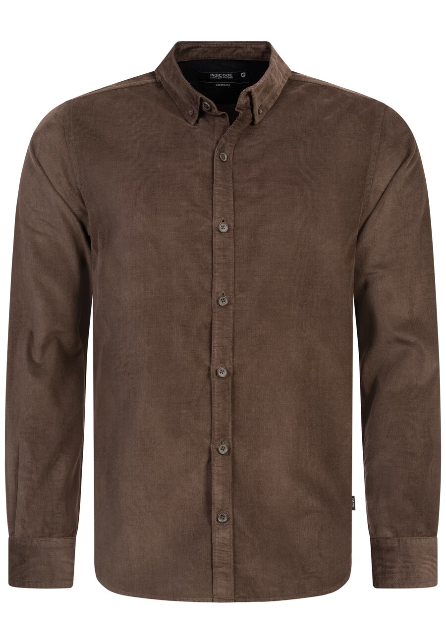 Рубашка на пуговицах классического кроя INDICODE JEANS Ryan, темно-коричневый 
Рубашка на пуговицах классического кроя INDICODE JEANS Ryan, темно-коричневый