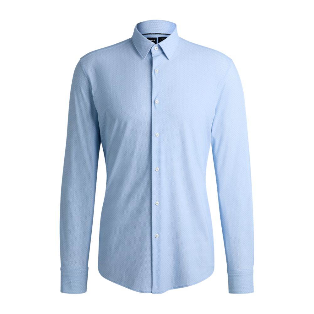 Рубашка облегающего кроя из эластичного трикотажа с геометрическим принтом BOSS, светло-голубой
Рубашка облегающего кроя из эластичного трикотажа с геометрическим принтом BOSS, светло-голубой