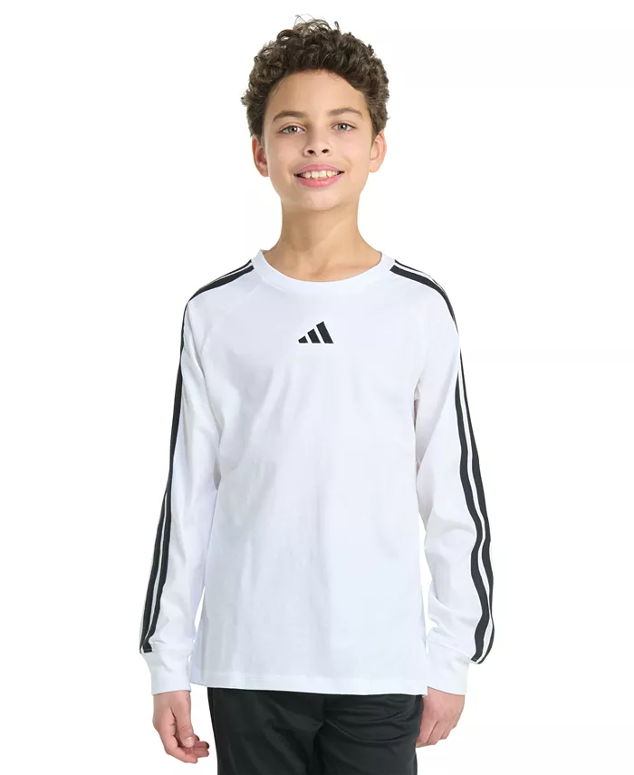 Мальчиковая футболка с длинным рукавом и тремя полосками для возраста 8-20 лет Adidas, белый
Мальчиковая футболка с длинным рукавом и тремя полосками для возраста 8-20 лет Adidas, белый