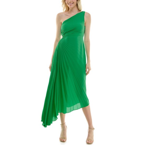Женское платье макси с плиссировкой и одним плечом Nicole Miller, цвет lily pad
Женское платье макси с плиссировкой и одним плечом Nicole Miller, цвет lily pad