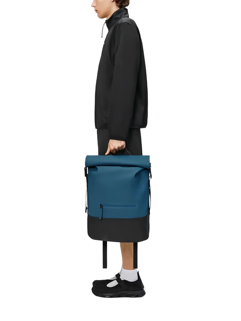 Рюкзак для походов с рулоном Rains, синий 
Рюкзак для походов с рулоном Rains, синий