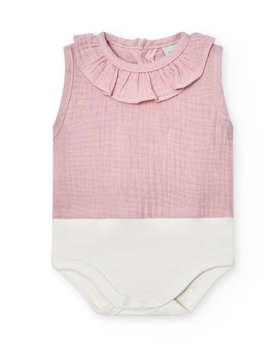 Комплект из 2 детских боди без рукавов с оборками и вырезом Bambula BABIDÚ, розовый
Комплект из 2 детских боди без рукавов с оборками и вырезом Bambula BABIDÚ, розовый