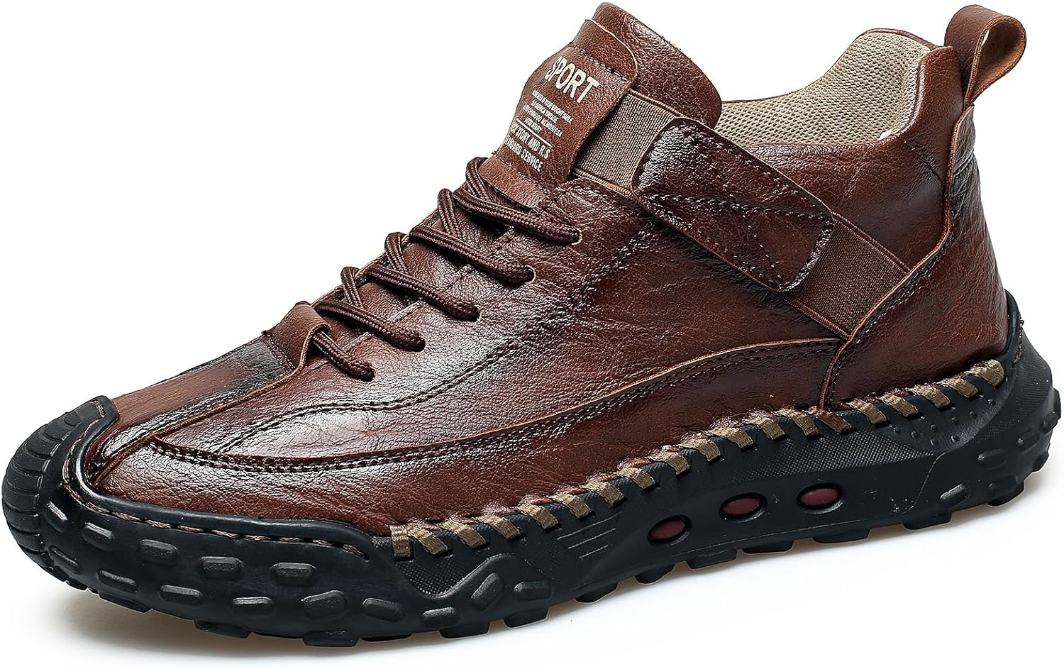 Мужские плоские ретро-ботинки Чакка с ручной строчкой, застежкой-липучкой, классическим закругленным носком, мягкой подошвой и противоскользящей подошвой, для отдыха, прогулок и работы Bedgmdeg, коричневый
Мужские плоские ретро-ботинки Чакка с ручной строчкой, застежкой-липучкой, классическим закругленным носком, мягкой подошвой и противоскользящей подошвой, для отдыха, прогулок и работы Bedgmdeg, коричневый