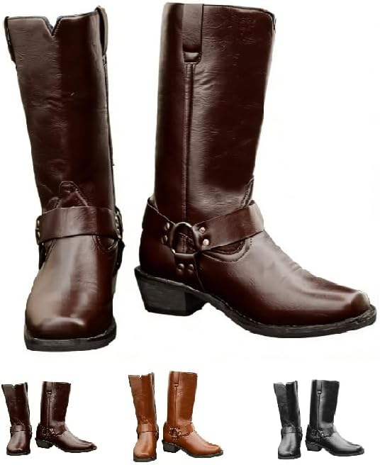 Классические мужские ковбойские ботинки с квадратным носком, конные ботинки с квадратным носком и ремешком для мотоспорта, мужские повседневные ботинки из ПУ-кожи средней высоты Huayorong, темно-коричневый
Классические мужские ковбойские ботинки с квадратным носком, конные ботинки с квадратным носком и ремешком для мотоспорта, мужские повседневные ботинки из ПУ-кожи средней высоты Huayorong, темно-коричневый