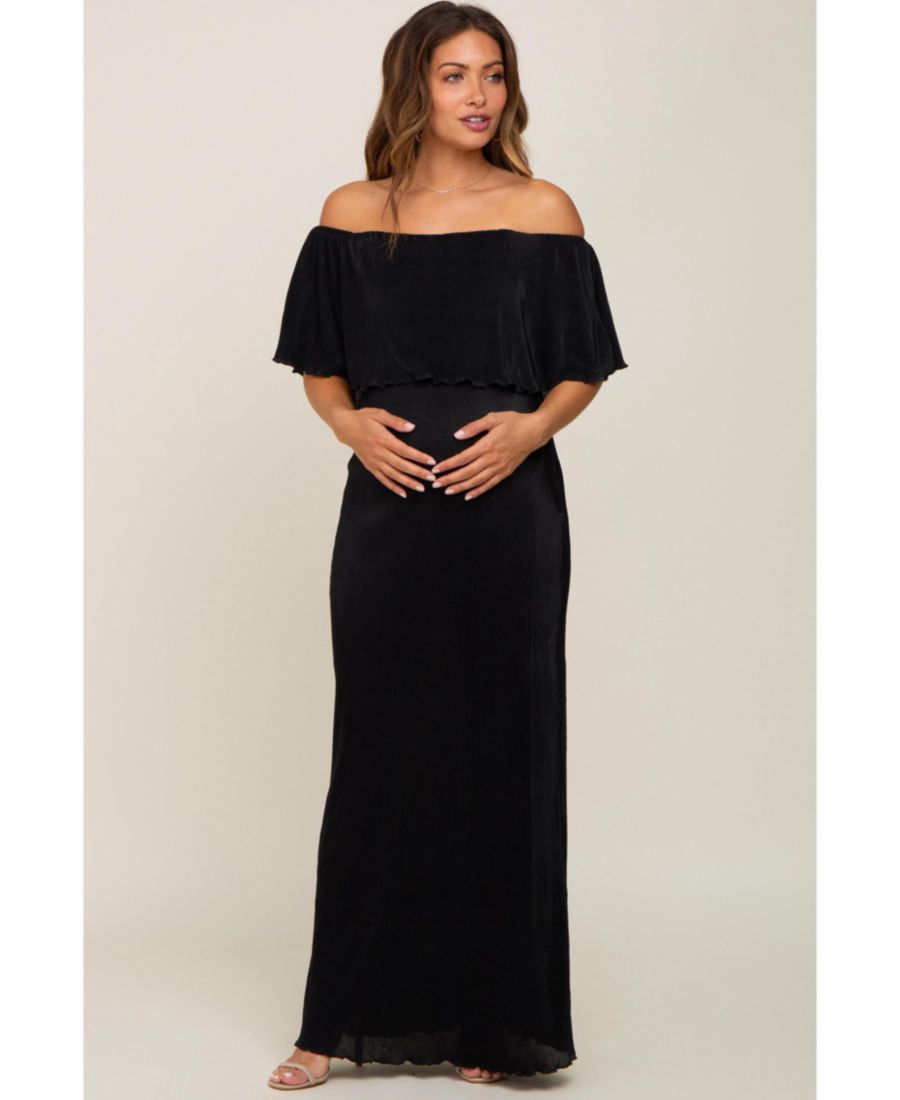 Длинное платье для беременных, лесного зеленого цвета, с плиссировкой и оборками, с открытыми плечами Pinkblush, Black
Длинное платье для беременных, лесного зеленого цвета, с плиссировкой и оборками, с открытыми плечами Pinkblush, Black