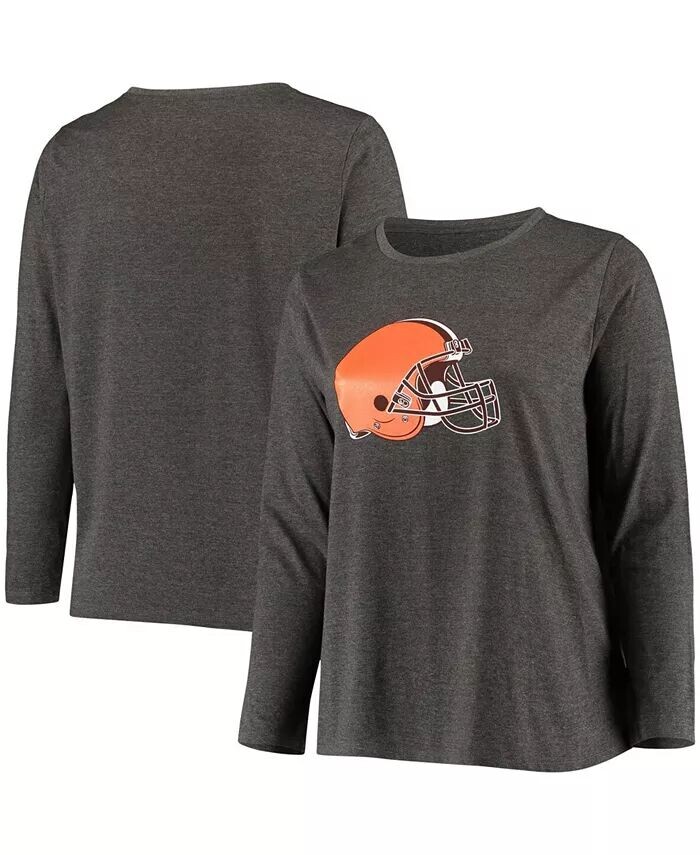 Женская темно-серая футболка с длинным рукавом с основным логотипом Cleveland Browns больших размеров Fanatics
Женская темно-серая футболка с длинным рукавом с основным логотипом Cleveland Browns больших размеров Fanatics