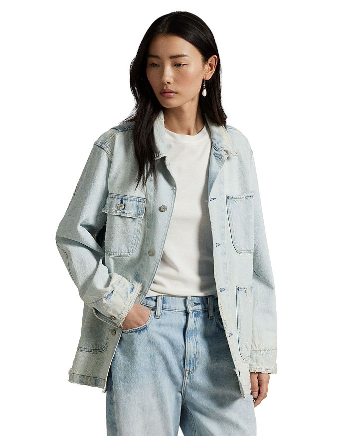 Потертая джинсовая утилитарная куртка Ralph Lauren, синий
Потертая джинсовая утилитарная куртка Ralph Lauren, синий