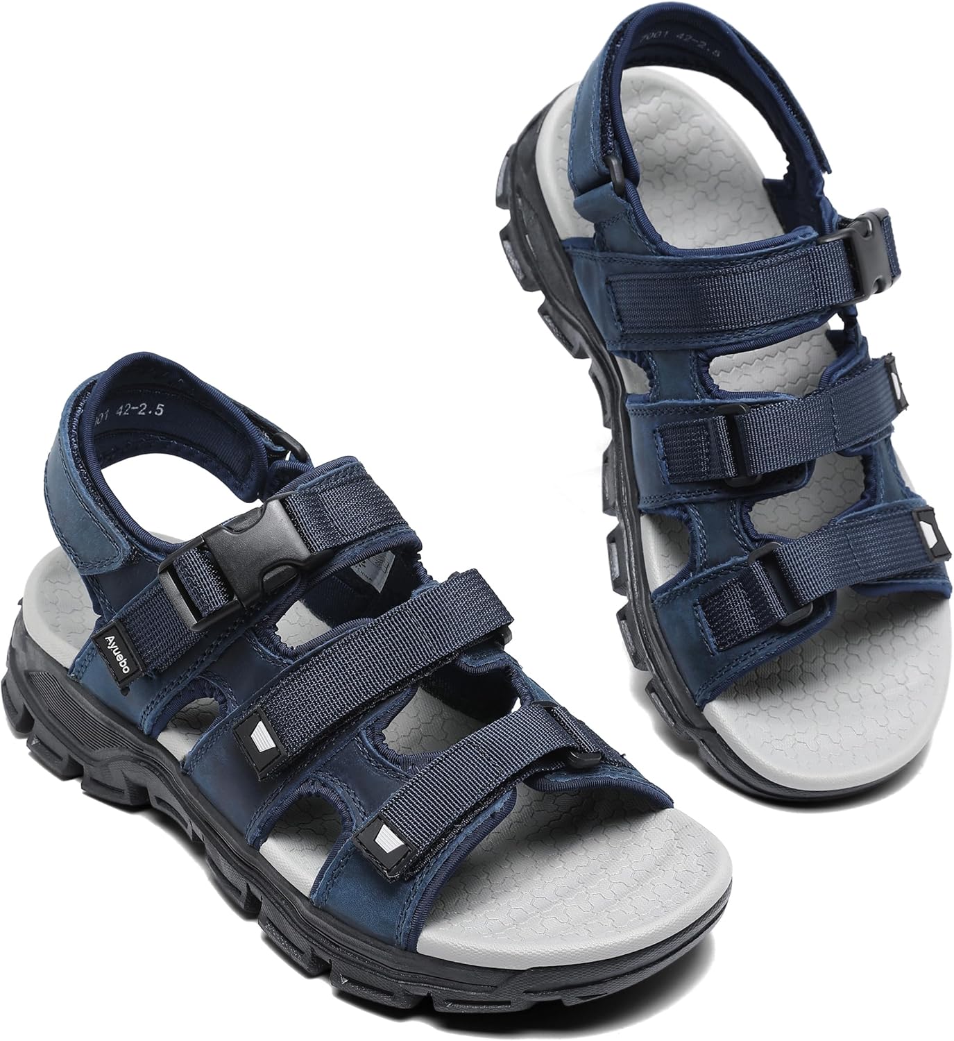Спортивные сандалии для мужчин с открытым носком, прогулочные сандалии для активного отдыха, походные сандалии с противоскользящей подошвой и регулируемым ремешком для летнего пляжа Ayuebo, синий
Спортивные сандалии для мужчин с открытым носком, прогулочные сандалии для активного отдыха, походные сандалии с противоскользящей подошвой и регулируемым ремешком для летнего пляжа Ayuebo, синий