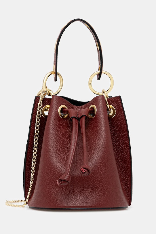 Кожаная сумка Answear.Lab, бордовый 
Кожаная сумка Answear.Lab, бордовый