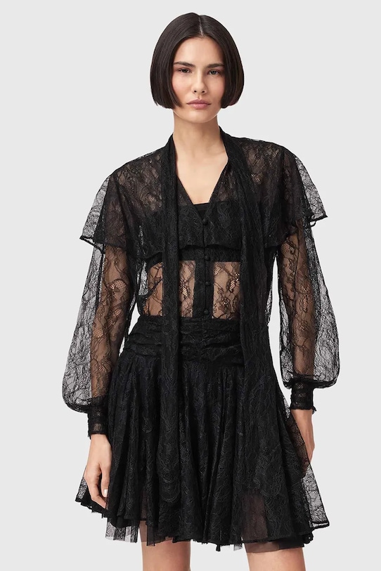 Хлопковая блузка Allsaints, черный
Хлопковая блузка Allsaints, черный
