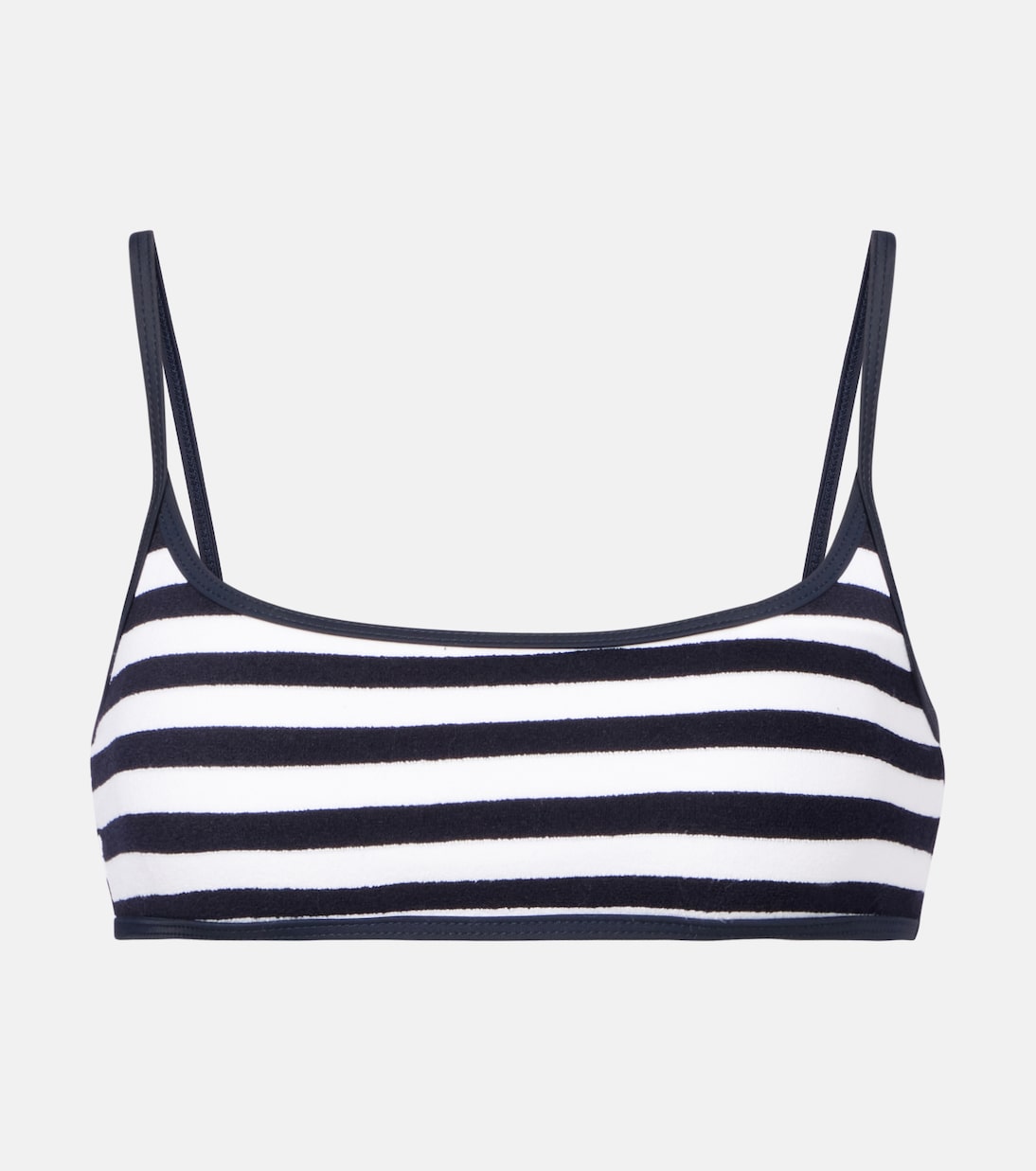 Бикини топ Muse Scoop из полосатой махровой ткани Jade Swim, Navy Stripe
Бикини топ Muse Scoop из полосатой махровой ткани Jade Swim, Navy Stripe