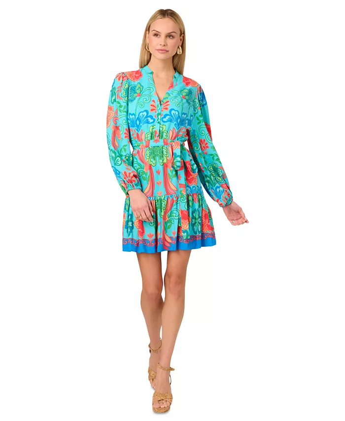 Женское платье с длинным рукавом и принтом by Adrianna Papell, синий
Женское платье с длинным рукавом и принтом by Adrianna Papell, синий